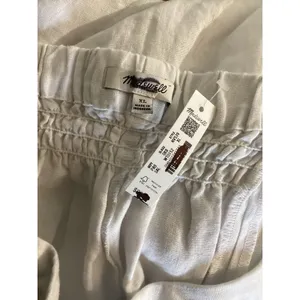 Madewell Pants Womens XL Linen Drawstring Elastic Waist Cropped Lightweight Casu thumbnail 6