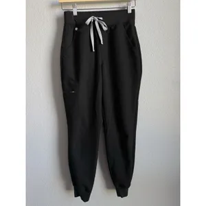 FIGS Zamora Jogger Scrub Pants Womens Size XSP Black Nurse Technical 5 Pockets thumbnail 6