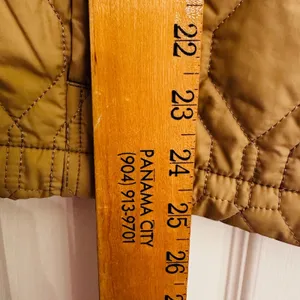 Lands End Womens Primaloft Quilted Jacket Tan Khaki‎ Snap Front Sz S 6-8 thumbnail 7