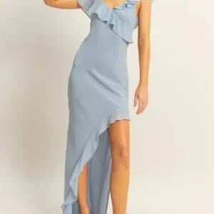 ✨NWT HYFVE Chiffon Ruffle Trim‎ Midi Dress thumbnail 5