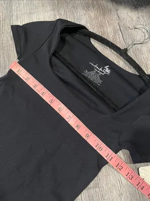 FREE PEOPLE NWT Clean Lines Baby Tee / Black thumbnail 7