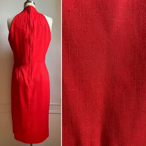 Vintage Jessica Howard Red Sleeveless Midi Dress thumbnail 7