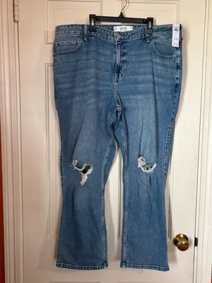 Hollister Jeans Women Hi-Rise Straight Distressed Denim 18 Short New thumbnail 9