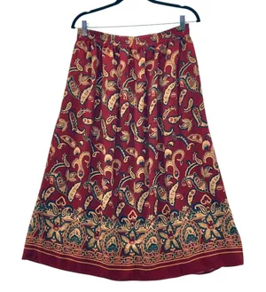 Sag Harbor Vintage Paisley‎ Skirt Red Medium thumbnail 1