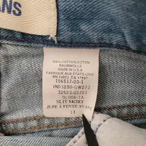 GAP Light Wash Denim Skirt Women's Size 14 Front Slit 5-Pocket Jean Skirt Casual thumbnail 6