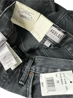 AGOLDE 90's Pinch Waist Jeans, Black Tea, 23” thumbnail 10