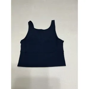 Lululemon Ribbed Power Pivot Tank Navy Blue Reversible V Neck Crop XS S thumbnail 2