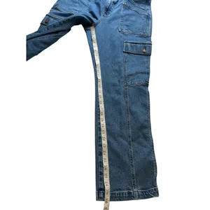 Madewell 90s Straight Cargo Jeans Womens 31 Blue Medium Wash Utility Denim Pants thumbnail 7