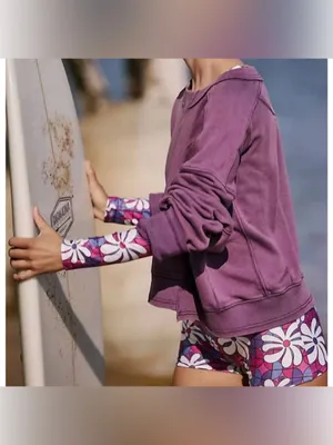 NWOT Free People FP Movement Intercept Pullover - Champion Purple - Small thumbnail 4