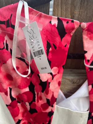 New York & Company Red/Pink Stretch Sleeveless Midi Dress Size 5 summer fun thumbnail 10