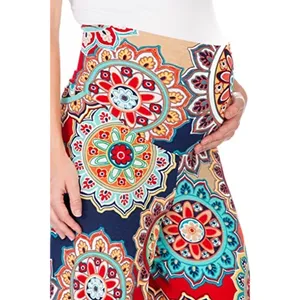 My Bump Women's Maternity Casual Bohemian Damask Palazzo Pants thumbnail 2