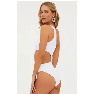 Beach Riot One-Shoulder White Cutout One-Piece Swimsuit thumbnail 2