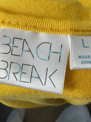 Beach Break Jersey Tiered Midi Sundress in Yellow Size Large thumbnail 7