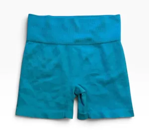 Colsie Women's Ribbed Athletic Bike Shorts in Teal Blue Worn Once thumbnail 1