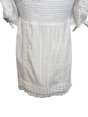 SHOW ME YOUR MUMU‎ Hartley Mini Dress Verona Lace White Off-the-Shoulder, Medium thumbnail 11
