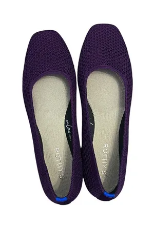 Rothy's Women's The Max Square Plum Mesh Flats Size 11.5 NWOT‎ thumbnail 1