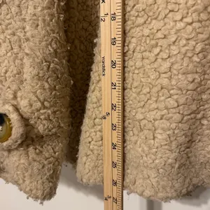 Free People Teddy Peacoat Size Medium Cream Jacket Sherpa So Soft thumbnail 10