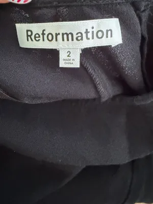 Reformation Black High Slit Maxi Skirt Size 2 thumbnail 5