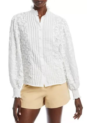 Waimari Magnolia Floral Button-Up Blouse Small thumbnail 1