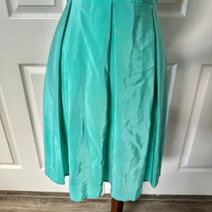 Amanda Uprichard silk green V neck sleeveless dress thumbnail 4