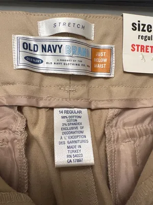 NWT Old Navy Essential Stretch Wide Leg Trouser Dress Pants Khaki Tan Size 14 thumbnail 3