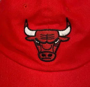 NBA Chicago Bulls Red Embroidered Adjustable Baseball Hat Cap Basketball thumbnail 2