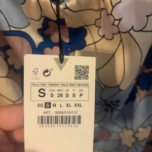 Zara Strapless Floral Dress - Blue and White thumbnail 5