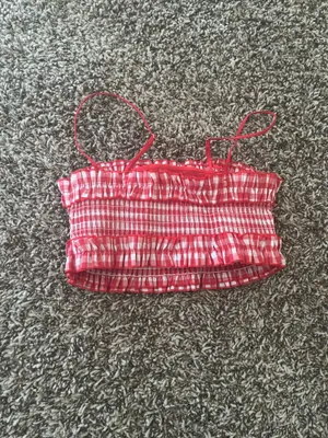 Red Checkered Women's Top thumbnail 2