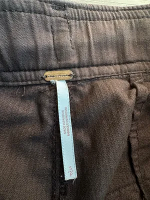 Free People Tahiti Cargo Corduroy Pants Size small Brown Drawstring thumbnail 4