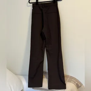 Zara chocolate brown trousers thumbnail 4