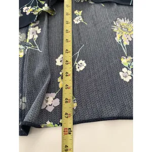 Free People Lost in You Navy Floral Midi Dress Hi Low Size M Western Romantic thumbnail 5