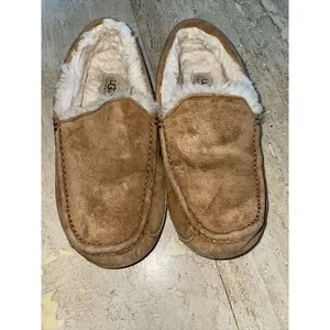 UGG Australia women Ascot‎ Chestnut Brown 5775 Suede Sheepskin Loafer Sz 9 thumbnail 2