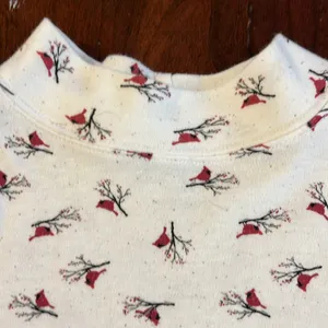 Northcrest mock turtleneck womens medium cream cardinals long sleeved thumbnail 2