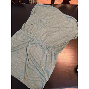 Loft Outlet Lounge dress Womens XL Green Space‎ Dye Surplice V-Neck Drawstrings thumbnail 5