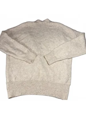 ASTR The Label $80 Wool Tri-Blend Woman’s Large Beige Pleated Wrap Sweater S thumbnail 4