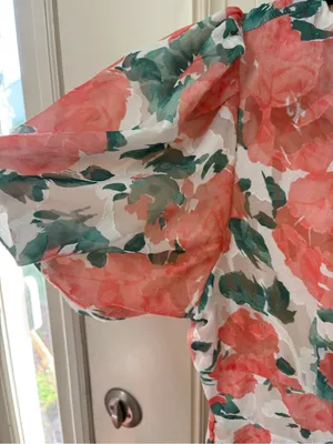 Beulah Style Floral Puff Sleeve Dress Size Large thumbnail 7