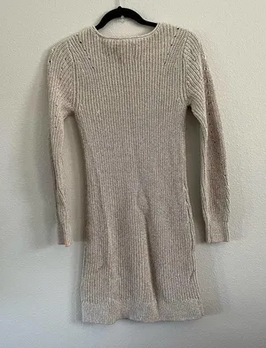 abercrombie and fitch neutral knit sweater dress size small thumbnail 2