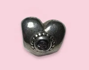 PANDORA Sterling Silver Treasured Heart Charm, 925 ALE Stamp / Retired thumbnail 5