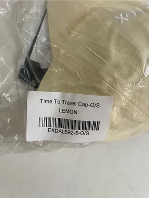 White Fox NWT Time To Travel Cap Embroidered White Logo in Lemon Yellow thumbnail 11