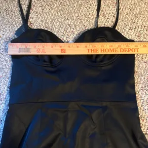 Aritzia NWT Ten Heartbeat Mini Dress Black Noir‎ Satin Bustier Size 10 thumbnail 3