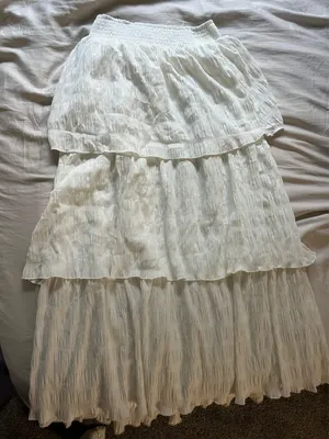 Revolve Urban threads white ruffle skirt thumbnail 4