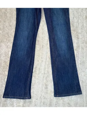 Faded Glory dark wash mid-rise bootcut stretch denim jeans Size 6 Western cowboy thumbnail 4