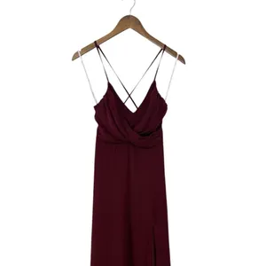 Lulus Event Ready Burgundy Backless Lace-Up Maxi Dress size XS EUC thumbnail 6