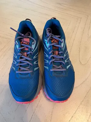 Asics Trail Scout 2 Shoes Women 7 Blue Running Sneakers Hiking Outdoors thumbnail 2