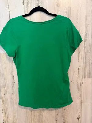 Hanes Womens Medium Dallas Stars NHL Hockey Green V-Neck Tee Short Sleeve thumbnail 7