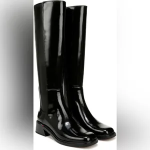 Franco Sarto Giselle Knee High Boot- Black Glossy- Size 7 thumbnail 2