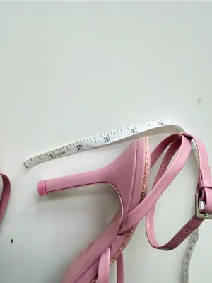 Zara Pink Jute Square Toe Heels size 38 (7.5) thumbnail 5