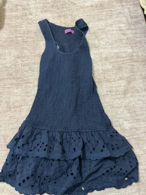 Edikted Scrunchy ruffled eyelet mini dress size small thumbnail 2