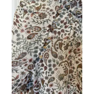 Nicholas Silk Paisley Long Sleeve Midi Dress Size 12 Mock Neck‎ Cuff Sleeve thumbnail 8