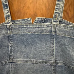 NWT Asymmetrical Denim Mini Dress Acid Wash Western Festival Mall Goth Y2K Indie thumbnail 14